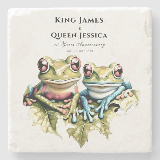 10 Jahre Hochzeitstag Garten Lässiges Party Steinuntersetzer (Vorderseite)