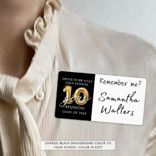 10 Jahre Klasse Wiedersehen Name Tag Erinnern