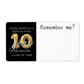 10 Jahre Klasse Wiedersehen Name Tag Erinnern (Vorne)