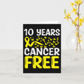 10 Jahre Knochenkrebs-freies Knochenkrebs Überlebe Karte (Gelbe Blume)