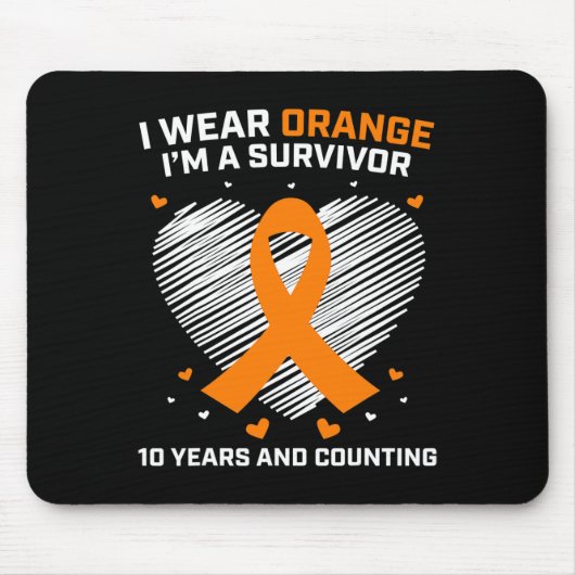 10 Jahre Krebs freie Leukämie Überlebende Geschenk Mousepad (Vorne)