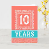 10 Jahre Mitarbeiterjubiläum - dekorativ Karte (Gelbe Blume)