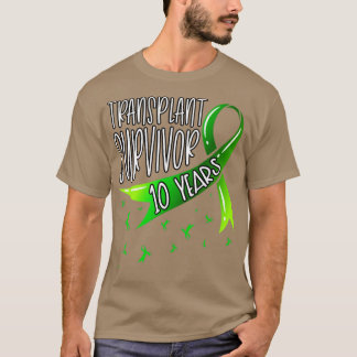 10 Jahre Organtransplantatübersiedlung Grünes Band T-Shirt