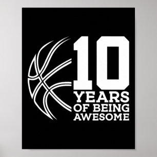 10 JAHRE PHANTASTISCHER BASKETBALL 10. GEBURTSTAG POSTER