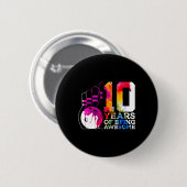 10 Jahre Phantastischer Bowling 10. Geburtstag Button (Vorne & Hinten)