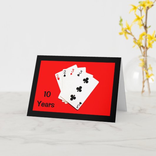 10 Jahre sind ein großer Deal! Jubiläumskarte Karte (Gelbe Blume)