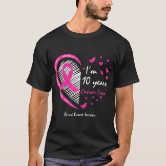 10 Jahre Überleben Frauen Mama Rosa Brustkrebs T-Shirt