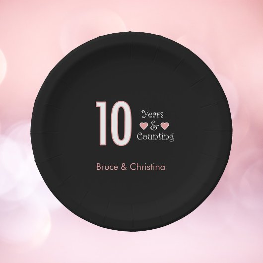 10 Jahre und Feiertage-Platte Pappteller