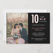 10 Jahre und Zählen Jubiläum Personalize Einladung (Vorderseite)