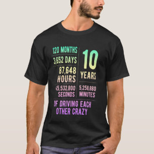 10 Jahre Verheiratet Funny 10. Wedding Jubiläum T-Shirt