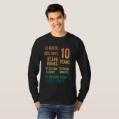 10 Jahre Verheiratet Witz 10. Hochzeit 3 T-Shirt (Vorne ganz)