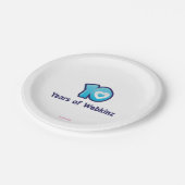 10 Jahre von Webkinz Logo Pappteller (Schrägansicht)