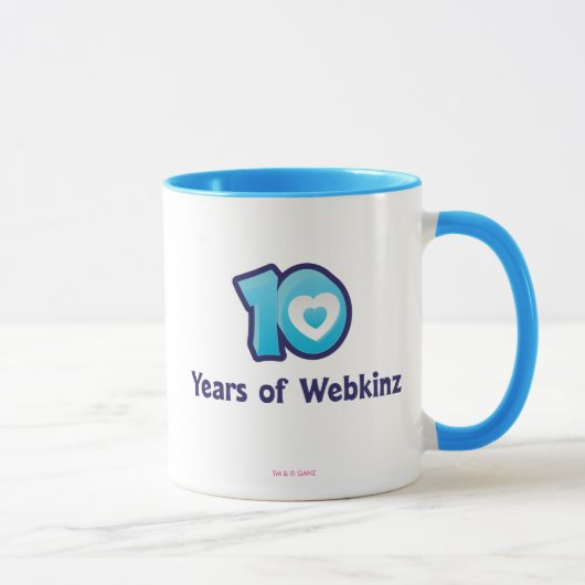 10 Jahre von Webkinz Logo Tasse (Rechts)