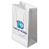 10 Jahre Webkinz-Logo Kleine Geschenktüte (Vorderseite Schrägansicht)