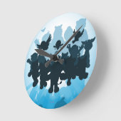 10 Jahre Webkinz-Silhouette Runde Wanduhr (Winkel)