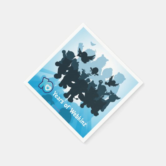 10 Jahre Webkinz-Silhouette Serviette (Ecke)