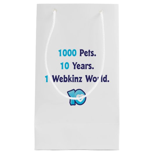 10 Jahre Webkinz-Statistiken Kleine Geschenktüte (Vorderseite)