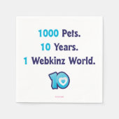 10 Jahre Webkinz-Statistiken Serviette (Vorderseite)