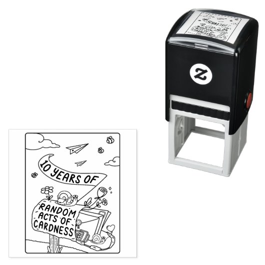 10 Jahre zufällige Handlungen der Kardness-Briefma Permastempel (Beispiel)