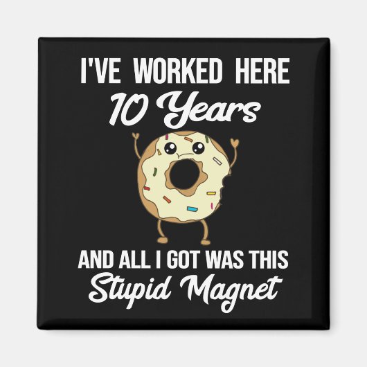 10-Jahres-Jubiläums-Geschenk zur Wertschätzung Magnet (Vorne)