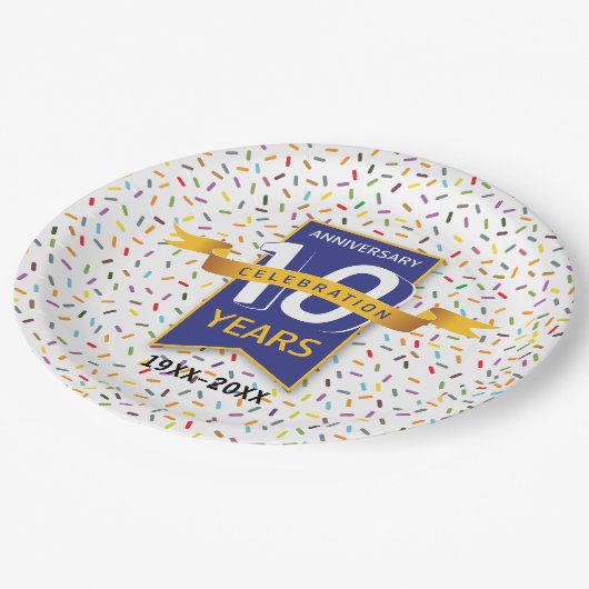 10. JAHRESdesign Pappteller (Schrägansicht)