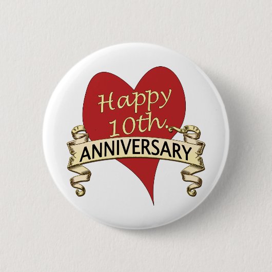 10. Jahrestag Button (Vorderseite)