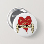 10. Jahrestag Button (Vorne & Hinten)
