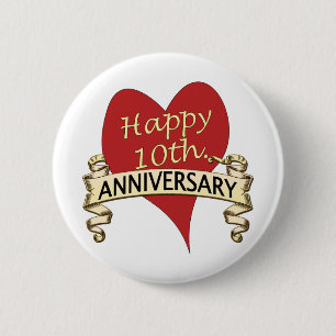 10. Jahrestag Button