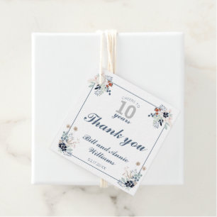 10. Jahrestag der Hochzeit bejubelt 10 Jahre Danke Geschenkanhänger