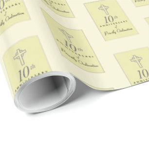 10. Jahrestag des Priesterkreuzkreuzes Geschenkpapier