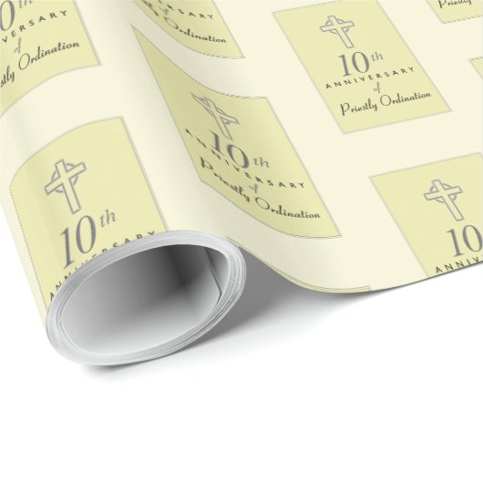 10. Jahrestag des Priesterkreuzkreuzes Geschenkpapier (Rolleneckpunkt)