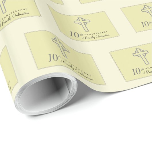 10. Jahrestag des Priesterkreuzkreuzes Geschenkpapier (Rolleneckpunkt)