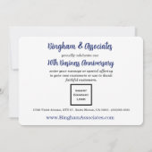 10. Jahrestag Geschäftsankündigung Blue Ankündigung (Rückseite)