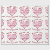 10. Jahrestag Geschenkpapier (Flach)