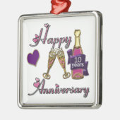 10. Jahrestag Silbernes Ornament (Links)