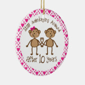 10. Jahrestags-Geschenk-Verzierung Keramikornament (Rechts)