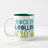 10. Jahrestags-Hochzeits-Geschenk Zweifarbige Tasse (Links)