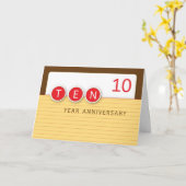 10-jährige Jubiläumsrunden Karte (Gelbe Blume)