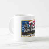 10-jähriger 9/11 Entwurf des Jahrestags-3-Heroes Kaffeetasse (Vorderseite Links)