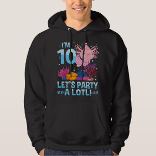 10-jähriger Axolotl-Fan 10. Geburtstag Jungen Mädc Hoodie