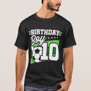 10-jähriger Fußball Kinder 10. Geburtstag Junge T-Shirt