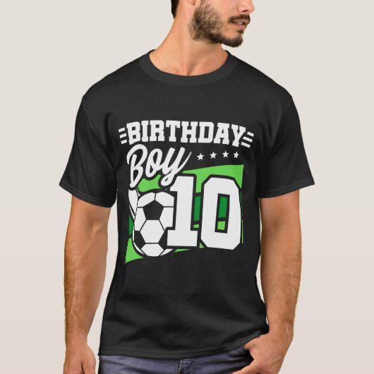 10-jähriger Fußball Kinder 10. Geburtstag Junge T-Shirt (Vorderseite)