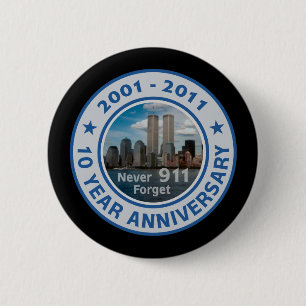 10-jähriger Jahrestag 911 Button