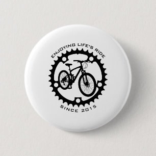 10-jähriger Mountainbiker Radfahren Radsport 10. G Button