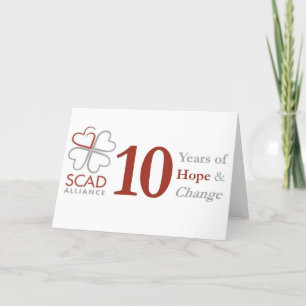 10-jähriger Notecard Dankeskarte