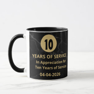10-jähriges Arbeitsjahr   Mitarbeiteraufwertung Tasse