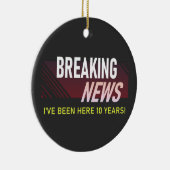 10-jähriges Arbeitsjubiläum 10. Mitarbeitergeschen Keramik Ornament (Rechts)