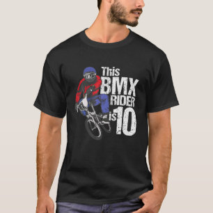 10-jähriges BMX Geburtstagsparty Boys Dirt Bike Ra T-Shirt