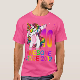 10-jähriges Einhorn Dabbing 10. Geburtstag Mädchen T-Shirt