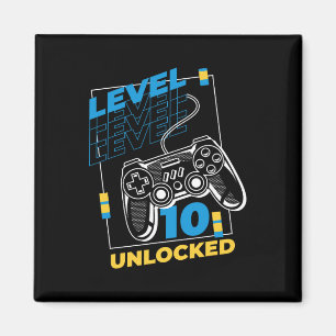 10-jähriges Gamer Gaming 10. Geburtstag - Stufe 10 Magnet